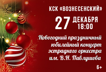 Новогодний концерт оркестра им. В.Н. Павлушова.
